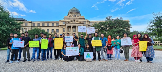 Group demonstration in support of Bangladeshi students